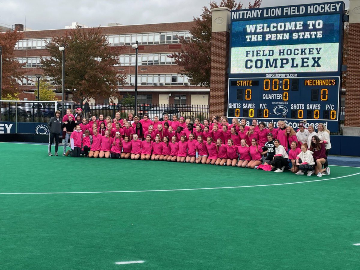 mashfieldhockey's tweet photo. Great day to be a Wildcat! Title IX tributes, tailgating, creamery, new friends, and great hockey- Thank you @PennStateFH @GoPSUsports @scfhockey @StateCollegeHS https://t.co/pF7eHebuzD