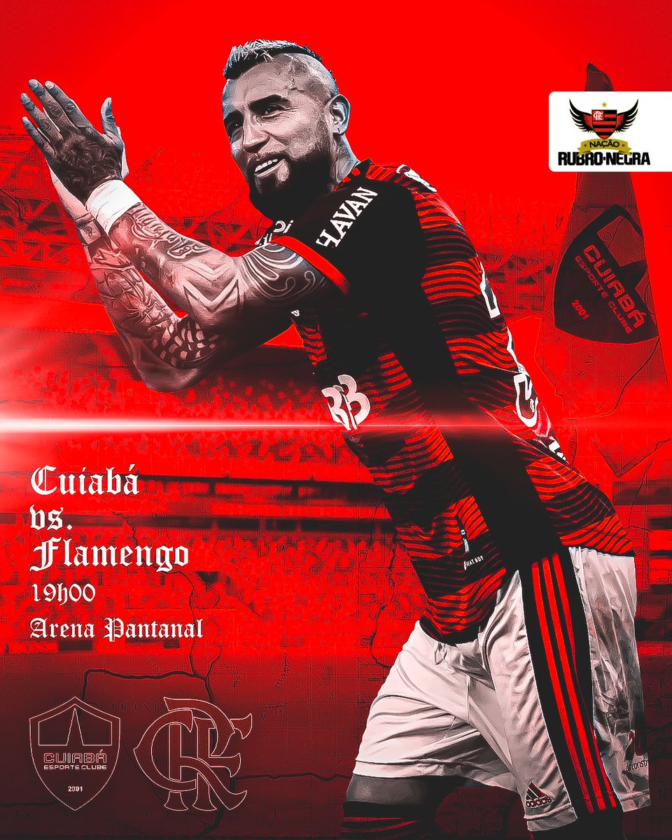nacaornmaceio's tweet photo. HOJE TEM MENGÃO NO BRASILEIRÃO! 🔴⚫

O Flamengo enfrenta o Cuiabá, na Arena Pantanal, às 19h! ⚡

💬 Qual seu palpite para a partida?

 #CUIxFLA #VamosFlamengo https://t.co/xKXIXZs0bd