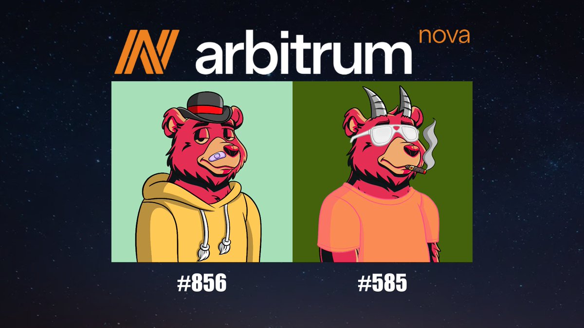 onium_eth's tweet photo. Bear Market Club Giveaway! 🥳

@BearMarketClub gifted me 2 bears and I'm giving 2 back to the #arbitrum community 🎁

1: Like + Retweet
2: Follow @onium_eth and @BearMarketClub 

Ends in 24 hours ⌛️

#freemintNFT #NFTgiveway #Layer2 #ArbitrumNova https://t.co/MdpqrXHq4Q