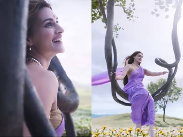 Sonali09718632's tweet photo. Showing Sita Mata,who is respected by all,as an actress is a kind of gross disrespect 2her! Sita Mata's makeup is shown in a modern way.Wearing a saree is not modest.However,d original religious core of Ramayana has been lost while giving d film a'glamour'look.
#Boycott_Adipurush https://t.co/1HKlhWTdB8