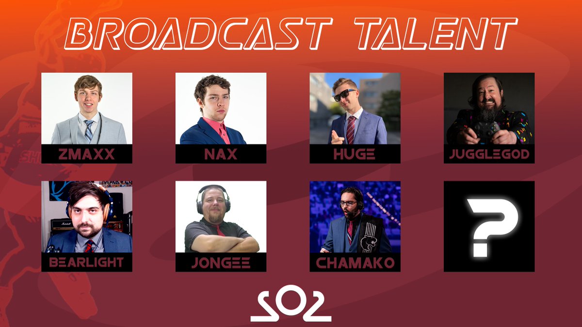 With the addition of <a href="/Jon_Gee/">Twitch.tv/Jon_Gee_TV</a> to the broadcast talent team today only one spot remains... it's a mystery who the last person will be... can you guess who it is? 

#SolCup2022
<a href="/RollerChampions/">Roller Champions</a>
