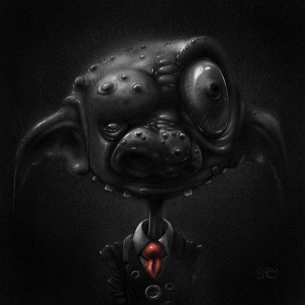 process_grey's tweet photo. Happy (gob)Fog Friday- This fella was the result of a brainstorm session with my fog family yesterday. So much fun to work with this little group of passionate collectors to shape a future drop that I find exciting and they find value in. https://t.co/93Gb9SbRAH