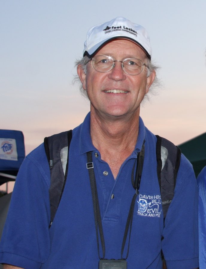 In one week, ex-Davis High xc runner Fiona O’Keeffe wins a US 10-mile title and ex-Davis xc runner Chelsea Reilly Sodaro wins Ironman Kona. This guy pictured (Bill Gregg) did a pretty good job getting their careers started. <a href="/DavisSrHighXC/">Davis Sr. High XC</a>