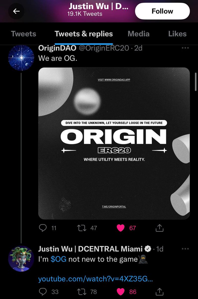 Anything <a href="/hackapreneur/">Justin Wu</a> tocuhes turns into gold DON'T fade #OG 🚀

#OG #CULT #TSUKA 

t.me/OriginPortal