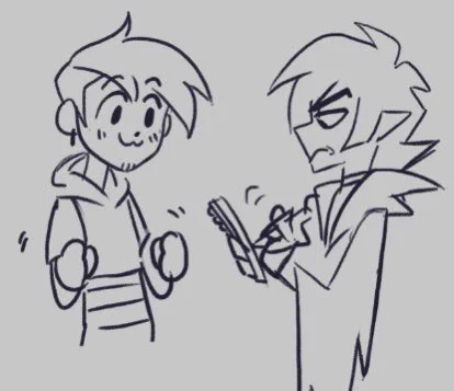 Drain giving Griff and aurograph 