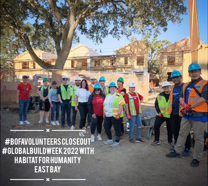 eliz_sf's tweet photo. Our #SanFrancisco #EastBay #BofAVolunteers closed out #GlobalBuildWeek by helping build 42 new homes with @habitatebsv! @BankofAmerica values our partnership with #HabitatForHumanity as we continue to help provide affordable housing solutions for people across the community. https://t.co/A4GtrhwOT7