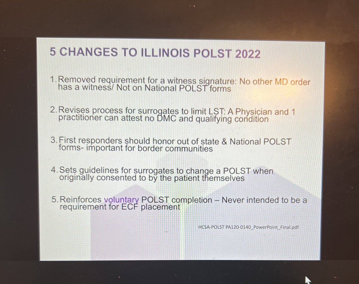 It was amazing to witness this brilliant father- son team co- present a session on updates in Palliative Care and Ethics. Learned about updates to IL POLST and when to call a palliative care consult. @siusom_IM @siusom @IllinoisACP