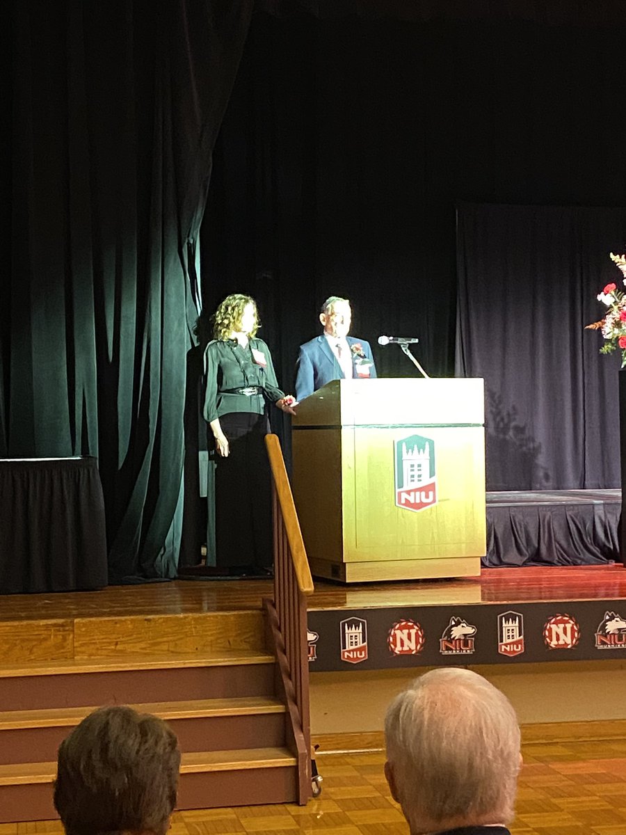 The second foursome of inductees at tonight’s @NIUlive Athletics #HallofFame! The ceremony continues with @cspann28, Rick Cerrone, Sandra Lutz and the Chessick Family! Thank you and congratulations to all!