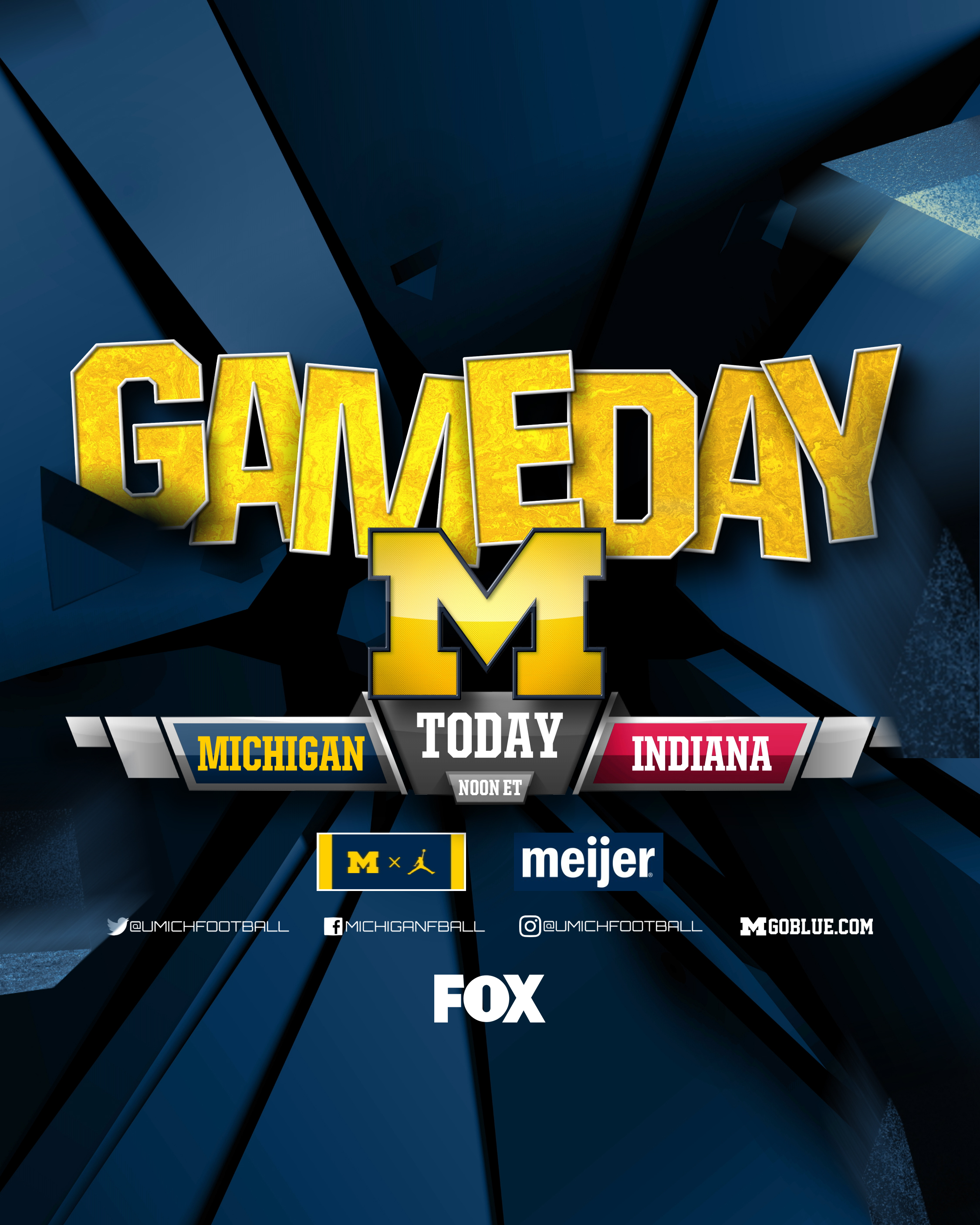 Michigan Football on Twitter "𝐆𝐚𝐦𝐞 𝟔 ⏰ Noon 📍 Bloomington, Ind. 📺 FOX