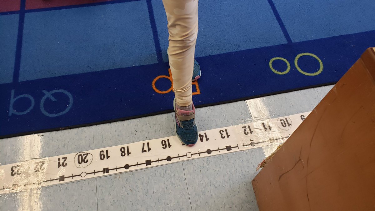This made my day! Number line on the floor....easily accessible for the kiddos to toe tap!

First thing I'm adding to my "mock" math manipulative library!