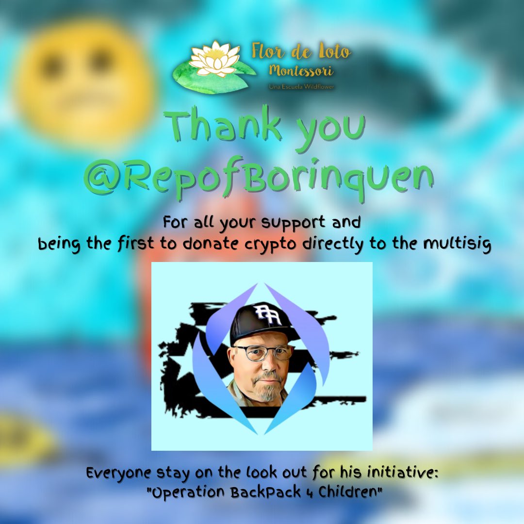 helpprflm's tweet photo. Gracias @RepofBorinquen 🙏❤️🇵🇷
The first one to support us via direct donation to the multisig✨
If you’d like to do the same you can donate directly to HelpPR.eth
#HelpPRFLM #ReliefProject https://t.co/Cl6EJlUFcN
