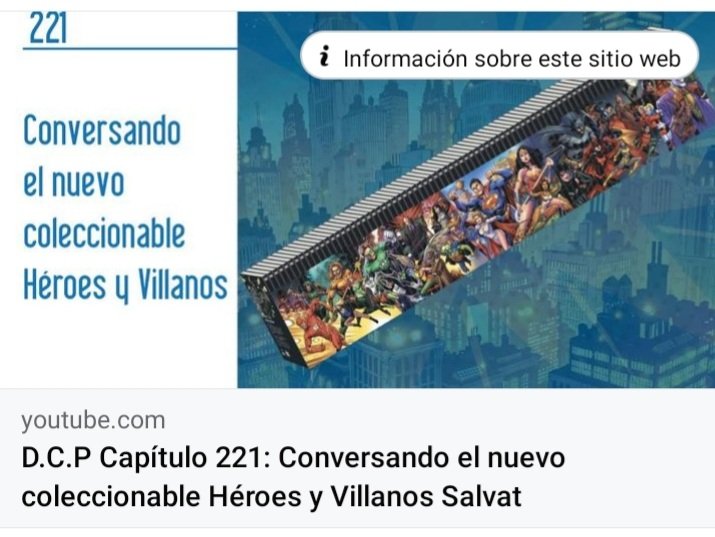Ahora en vivo por el canal #YouTube  #DevorandoComicsCL  estamos hablado largo y tendido sobre en nuevo coleciionable de #comicssalvat #heroesyvillanos. Comenta comparte y deja un like. 😀
Link --》youtu.be/nX98DkR2ecQ