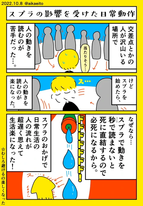 スプラの影響を受けた日常動作 