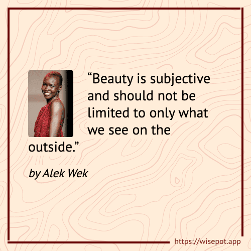 wisepotapp's tweet photo. Alek Wek (born 16 April 1977) is a South Sudanese-British model and designer who began her fashion career at the age of 18 in 1995. She has been hailed for her influence on the ... 👉 https://t.co/BSCcS9oIA2

#wisepot #alekwek https://t.co/xRuWwwIwVn