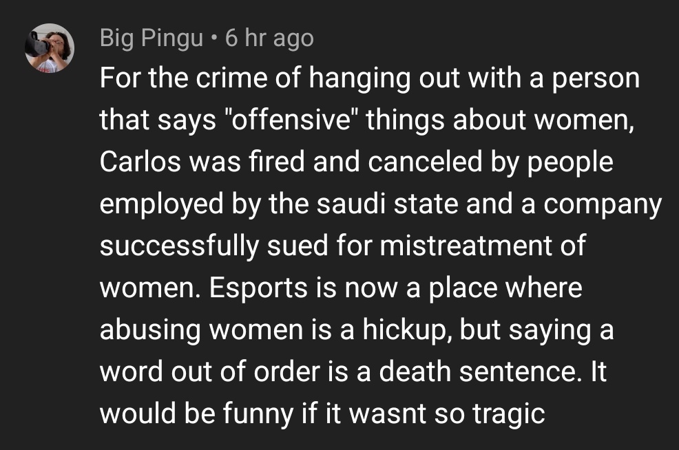 Comment of the year