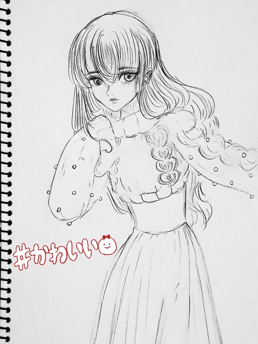 なかなか他の作品のペン入れが進まないので気ままにお絵描き🫠 