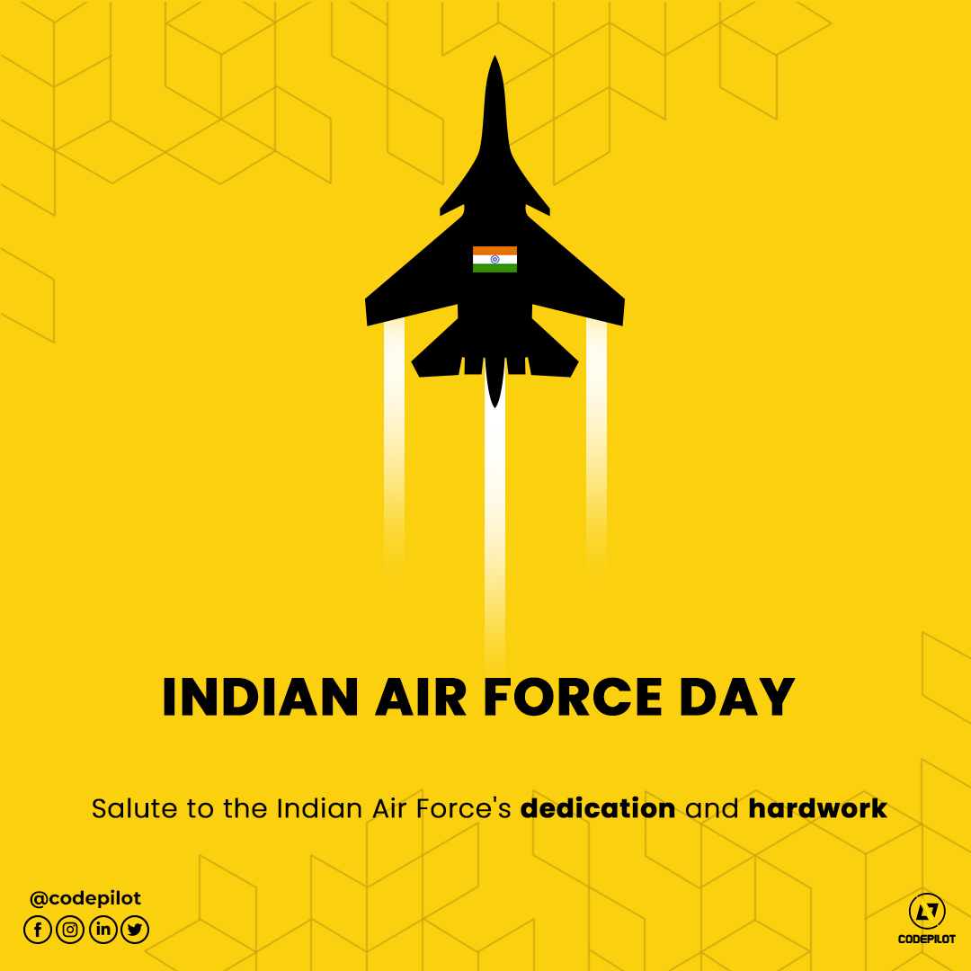 CodepilotT's tweet image. We feel proud to have you as our saviors of the air. Wishing a very #HappyIndianAirForceDay!
@CodepilotT
#codepilot #airforce #airforceday #indianairforceday #indianairforceday2022 #india #azadikaamritmahotsav #digitalbanegaindia #softwaredevelopment #coding #digitalmarketing