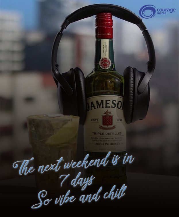 Next weekend is in 7 days so vibe and chill.
#media #weekend