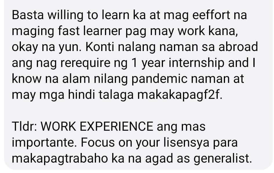 medtechlyfe's tweet photo. Dilemma: gusto mag-abroad in the future pero kabado dahil lacking ang internship kasi online lang, baka daw walang tumanggap sa kanya. Gusto magwork as labtech muna while reviewing for boards para daw magkaexperience.

ANG SAGOT: https://t.co/JHhXzoTuaX