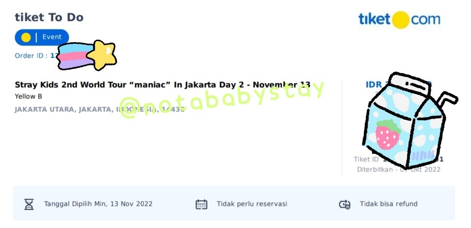 WTS [Want to Sell] 
1 Tiket #MANIACinJKT Day 2 - Yellow B QN : C 41
Harga Normal - No Fee
Bisa di bantu urus sampai tiket fisik
Trusted.  
Payment bisa di nego sistemnya mau gimana. 
Serious buyer DM. 
Thank you Stays, have a great day!

Maniac Stray Kids WTB Konser Ancol