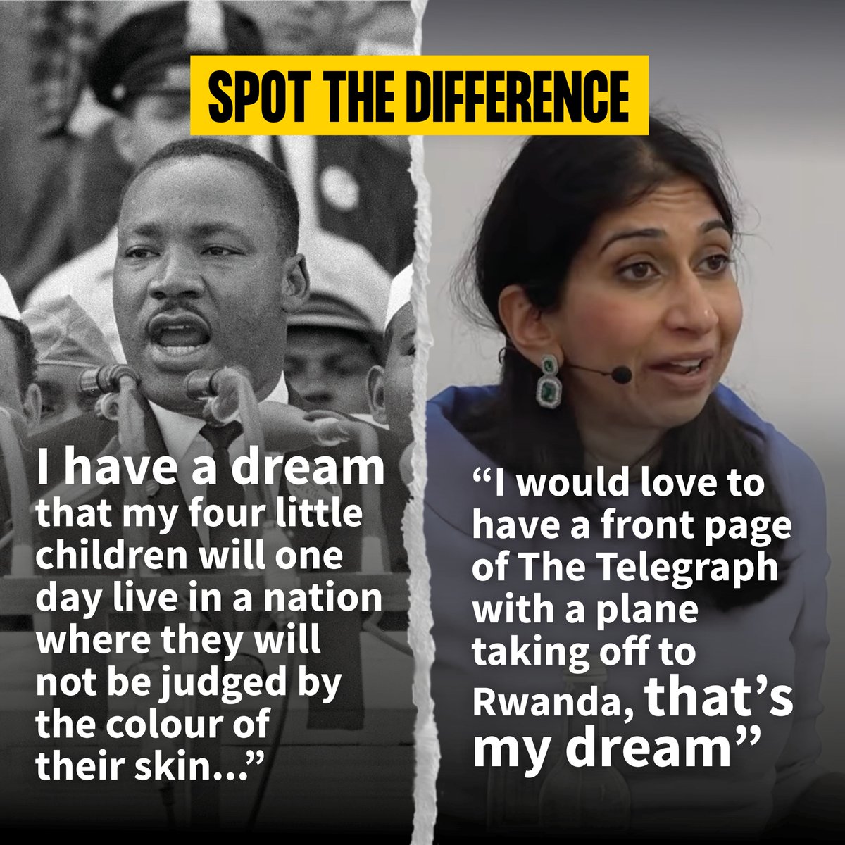 Martin Luther King dreamed of a time where people would 'not be judged by the color of their skin but by the content of their character”. What is lacking in British debates on #immigration is content, while the character of #migrants is denigrated for party benefit at elections.