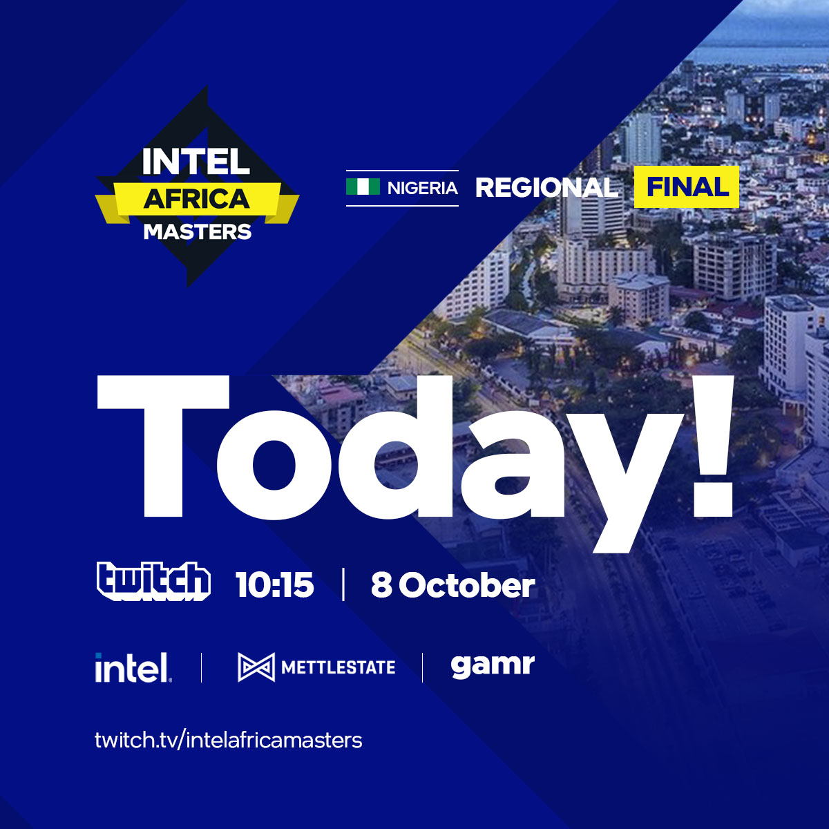 IT'S GAME DAY 🤩 Don't miss today's #IntelAfricaMasters livestream for the Nigerian regional finals 🙌🔥 

Tune in to twitch.tv/intelafricamas… at 10:15 and stay in the loop with our casting crew <a href="/2ABET_/">2ABET | VIPER</a> &amp; @phabstreams 🎤🎥💪

@Intel <a href="/IntelGaming/">Intel Gaming</a> @gamrafrica 

#Intel #IntelGaming
