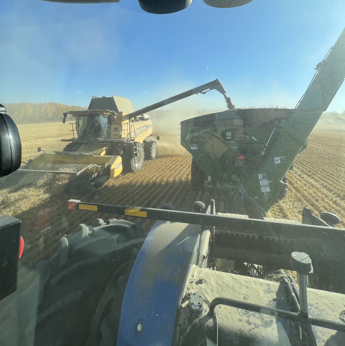 PHill_CC's tweet photo. Harvest 2022 is in the bin! A huge shout out to our local farmers, farm businesses and land owners for their continued support to our farm project. It was a beauty day to harvest https://t.co/4rJiNTcnIQ