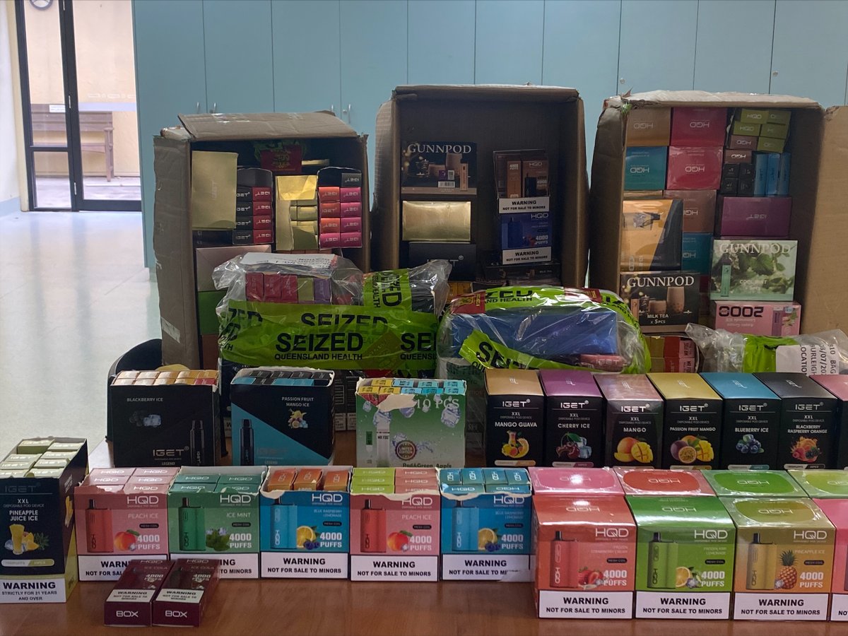 The Gold Coast Health Public Health Unit recently seized 805 personal vaporisers (vapes) from a Gold Coast tobacco retailer in response to a complaint from a concerned community member. Samples were found to contain nicotine. Read more: bit.ly/3T7MBVH #AlwaysCare #news