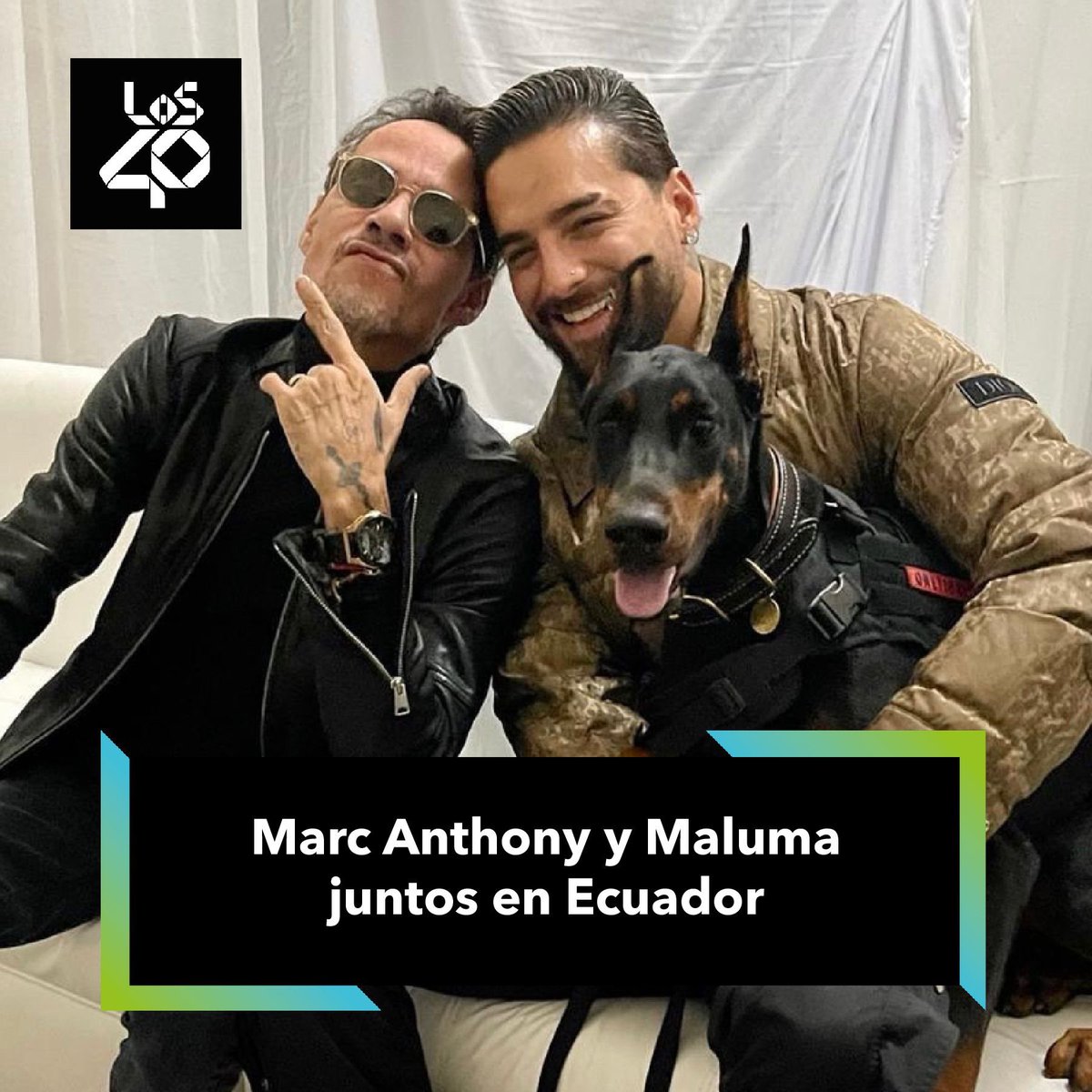 Los40Quito's tweet photo. Una noche para el recuerdo 🐕
¿Qué canción de @MarcAnthony o @maluma es tu himno? 💃
Los leemos 😎🤘
Nota: también llevas a tu peludo a todas partes 😎🤘
#Ecuador #MarcAnthony #Maluma #LOS40ec #malumababy #marcanthonyfans #petlover #LOS40enTodosLosEventos https://t.co/dB8ToWyjMR