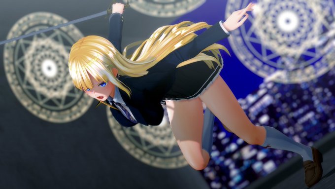 #COM3D2
突撃するアリスちゃん。夜闇を切り裂いてかっこよく舞うぞ。 