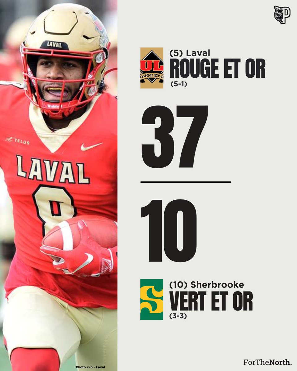 No. 5 Laval blew out No. 10 Sherbrooke to sweep the regular season series 🧹 #ForTheNorth | #USPORTS