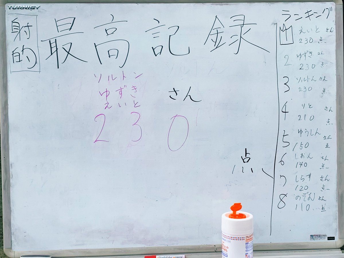 MusenKit's tweet image. 現在の射的の点数状況です！！
我こそはという人は是非16番、無線部ブースへ！！！
#kitfes62_i