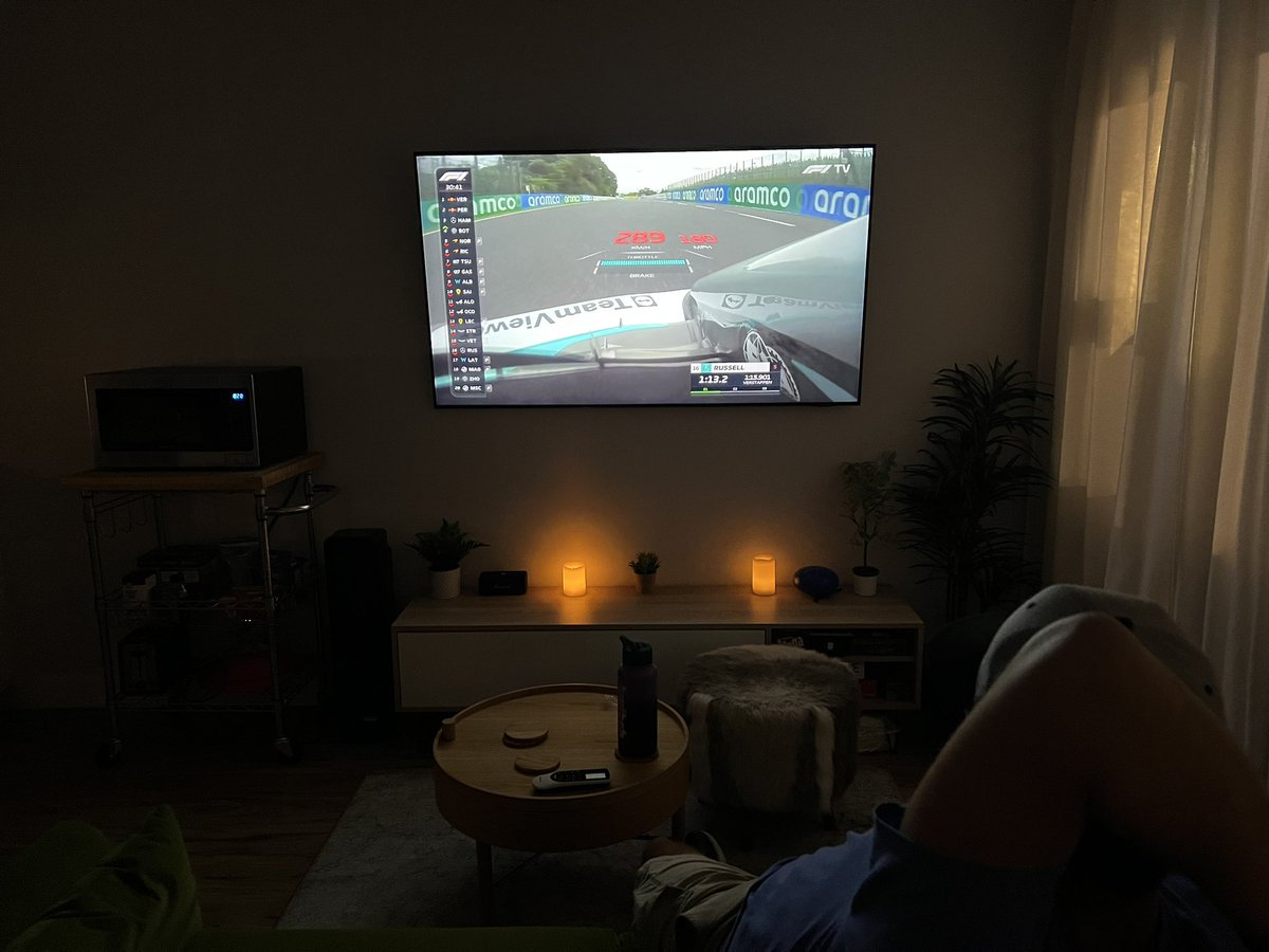 NeauxPro's tweet photo. After a long amazing day at TwitchCon it’s nice to just settle in, get the candles going and enjoy some F1 w/ @JawzDropping. https://t.co/oZtTbznkYH