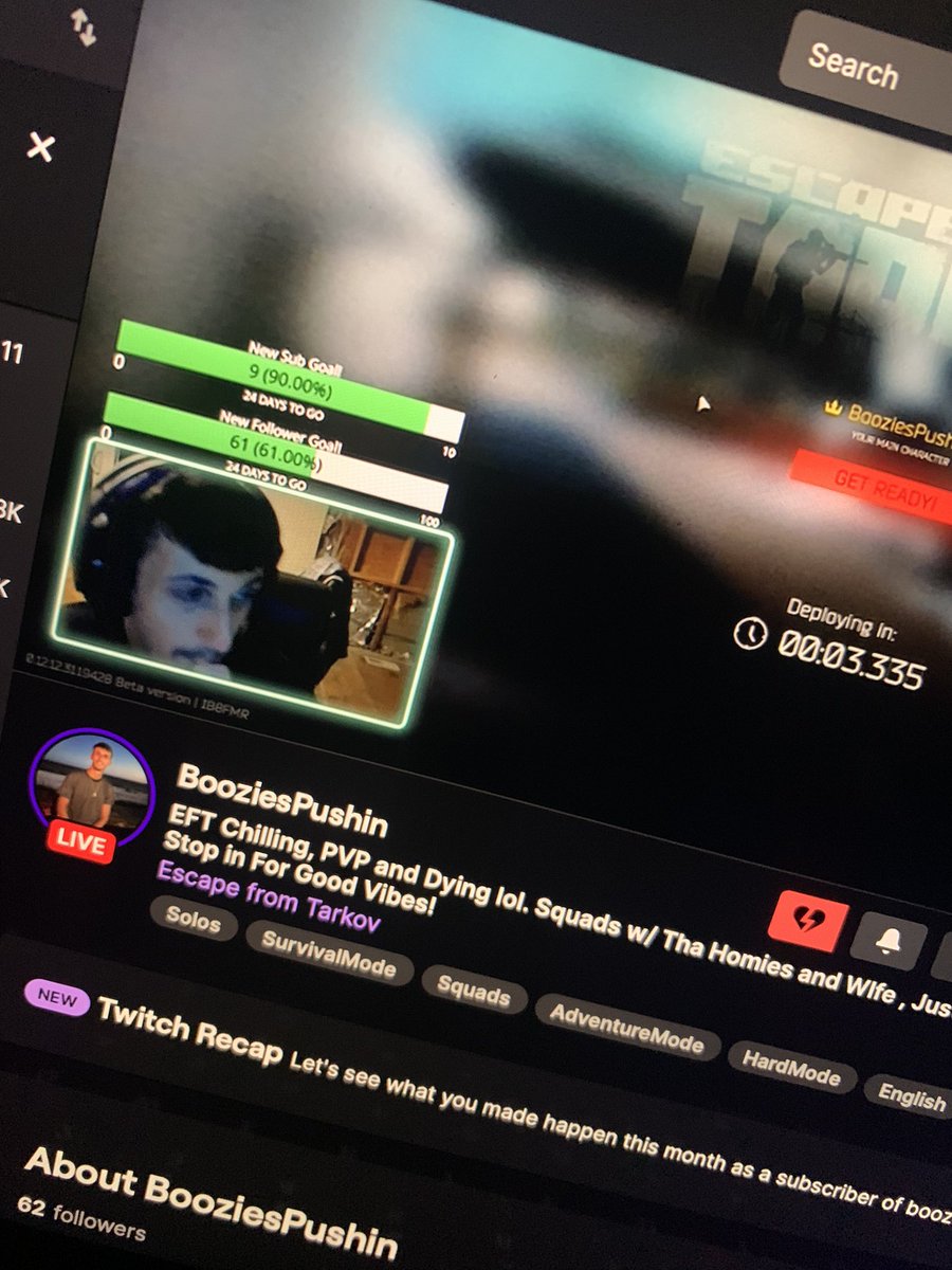 beeackerman's tweet image. Go follow my brother @antman2016 on @Twitch !! BooziesPushin won’t let you down 🎮 EFT Chilling, PVP and Dying lol &amp;lt;— as he says 🤣 #SisterLove #videogames #EscapefromTarkov