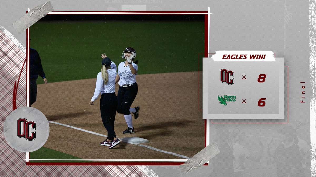 𝗙𝗿𝗶𝗱𝗮𝘆 𝗻𝗶𝗴𝗵𝘁 𝗹𝗶𝗴𝗵𝘁𝘀 𝗱𝘂𝗯!

The Eagles beat the reigning C-USA tournament champs 8-6 at Tom Heath Field!

#TalonsUp