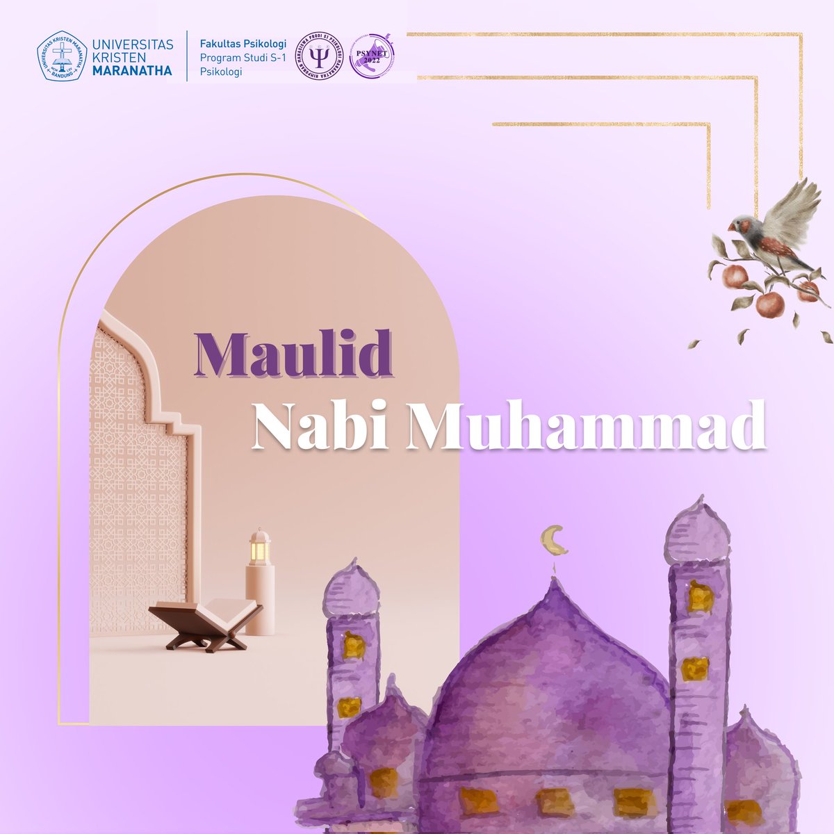 himapsimcu's tweet photo. Hari Maulid Nabi selalu dinantikan oleh umat Islam karena hari tersebut menjadi hari suka cita lahirnya Nabi Muhammad SAW karenanya,,
Selamat merayakan Maulid Nabi Muhammad SAW bagi sahabat-sahabat yang merayakan😇✨

#HIMAPSIMCU2022
#PSYNET2022 https://t.co/6dq9kFCrOq