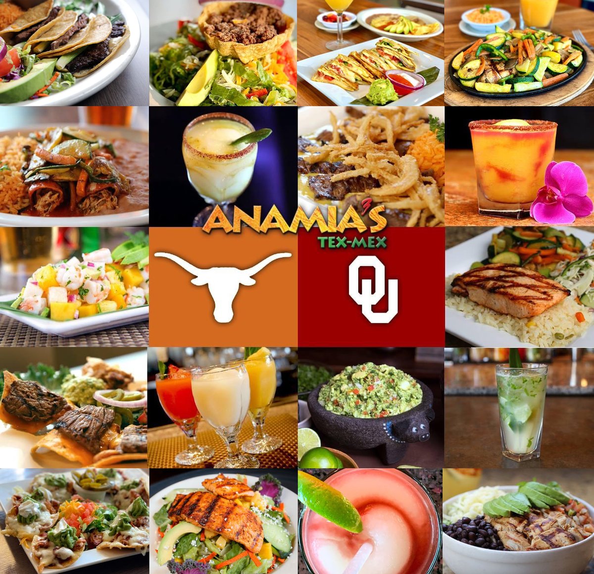 anamiastexmex's tweet photo. Welcome to TexasOU weekend! Order to-go or come on by for the game! We will be ready to get going at 11 am.
.
.
.
.
#texasou #texasouweekend #outexasweekend #boomersooner #hookemhorns #oufootball https://t.co/xC4v8At2Uy
