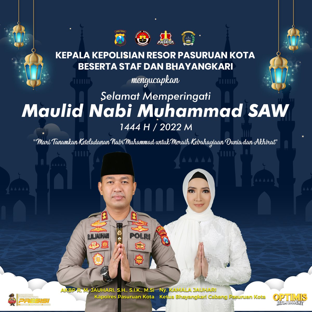 respaskot11's tweet photo. Selamat Memperingati Maulid Nabi Muhammad SAW
1444 H / 2022 M
"Mari Tanamkan Keteladanan Nabi Muhammad untuk Meraih Kebahagiaan Dunia dan Akhirat"

#paskot #kotapasuruan #maulidnabi #maulid #MaulidNabiSAW #maulidnabi2022 #maulidnabimuhammadsaw #MaulidNabiMuhammad https://t.co/4P9wQnXv7A