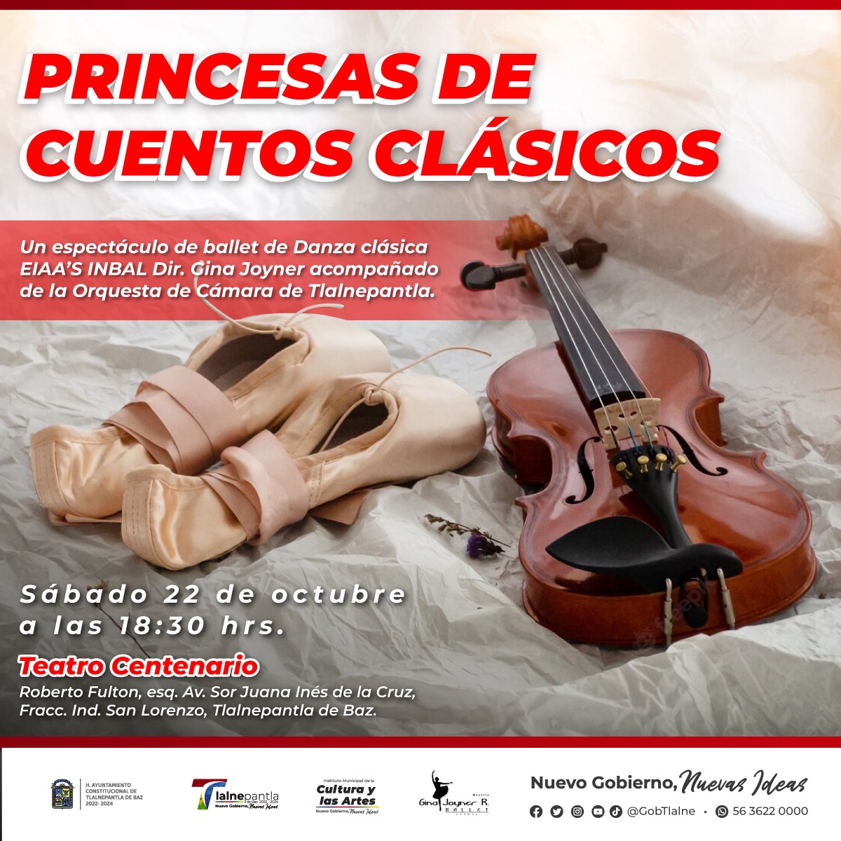 El presidente municipal, <a href="/TonyRodriguezMX/">Tony Rodríguez</a>, a través de este Instituto, te invita a disfrutar y compartir con tu familia del evento "Princesas de Cuentos Clásicos" con la presentación de la Orquesta de Cámara de Tlalnepantla.