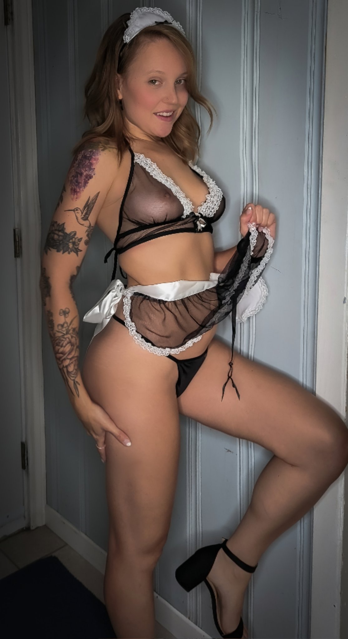 1 pic. Il clean it up after , That's fine .💦 #sexymaid #maidcostume #maid #sexynanny #maidoutfit #cosplayer #onlyfansbabe #snapchat #only #onlyfansgirl #FYP #Trending #Recommend #hot #tattooedgirl https://t.co/MkgWw4icFK