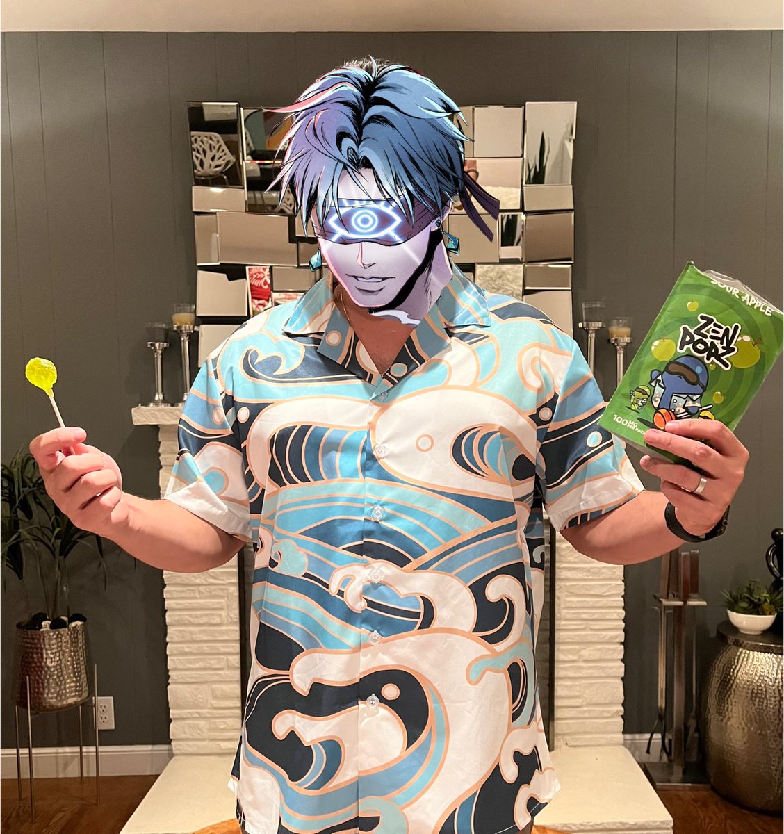 zypto22's tweet photo. Yooo! Just got my @AzukiOfficial inspired wave shirt from the @ZennnyPop homies @SunwayIKZ and @0xNamco! So cozy, I might just pass out in it tonight with this pop. 😜😴

Sportin my commission head from @kamogawayuka (don’t fault her for my poor cropping skills)! 😅💛

⛩!IKZ https://t.co/PfWO56joiz