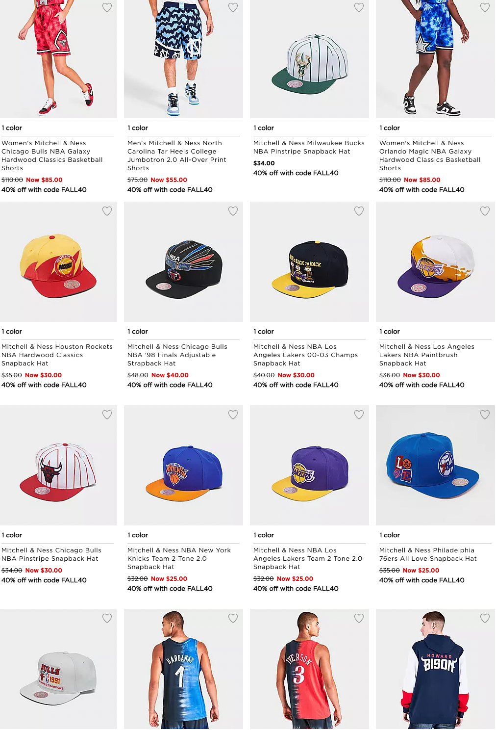 SOLELINKS on Twitter "Ad Great deal on Mitchell & Ness Apparel and Hats extra 40 off w