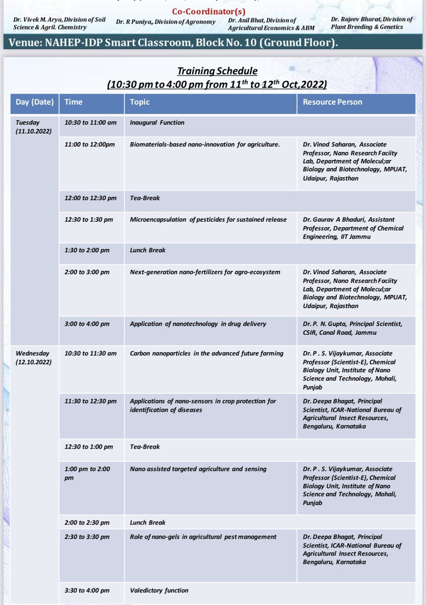 Join us at <a href="/SKUASTJammu/">SKUAST- Jammu</a> for a Agriculture #nanotechnology event <a href="/MpuatUdaipur/">MPUAT Udaipur</a> <a href="/DBTIndia/">Department of Biotechnology</a> <a href="/IndiaDST/">DSTIndia</a> <a href="/icarindia/">Indian Council of Agricultural Research.</a> <a href="/teriin/">TERI</a> <a href="/NanoFertiliser/">NanoFertiliser News</a> <a href="/BIRAC_2012/">DBT-BIRAC</a> <a href="/drdeepabhagat/">Deepa</a>