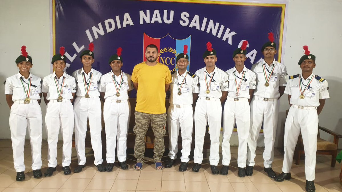 NCC_Dte_Gujarat's tweet photo. #NCCGUJARAT congratulates 
Cdt Rabari Kunj who secured Bronze Medal in Service Subject &amp; the Boat Rigging team who won Gold in AINSC, making it a proud moment for Guj Dte. Kudos to your efforts. We are proud of you.
@DefencePRO_Guj
@HQ_DG_NCC
@GovernorofGuj 
@CMOGuj
@jitu_vaghani https://t.co/UI8kIkQkER