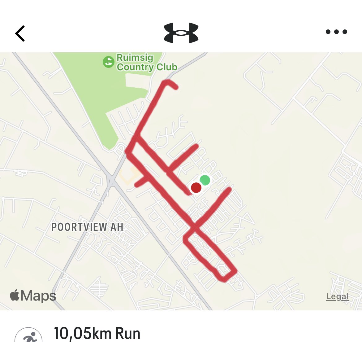 Grippa77's tweet image. Lekker 10k #run with #MapMyRun #Earthathon #RunFree