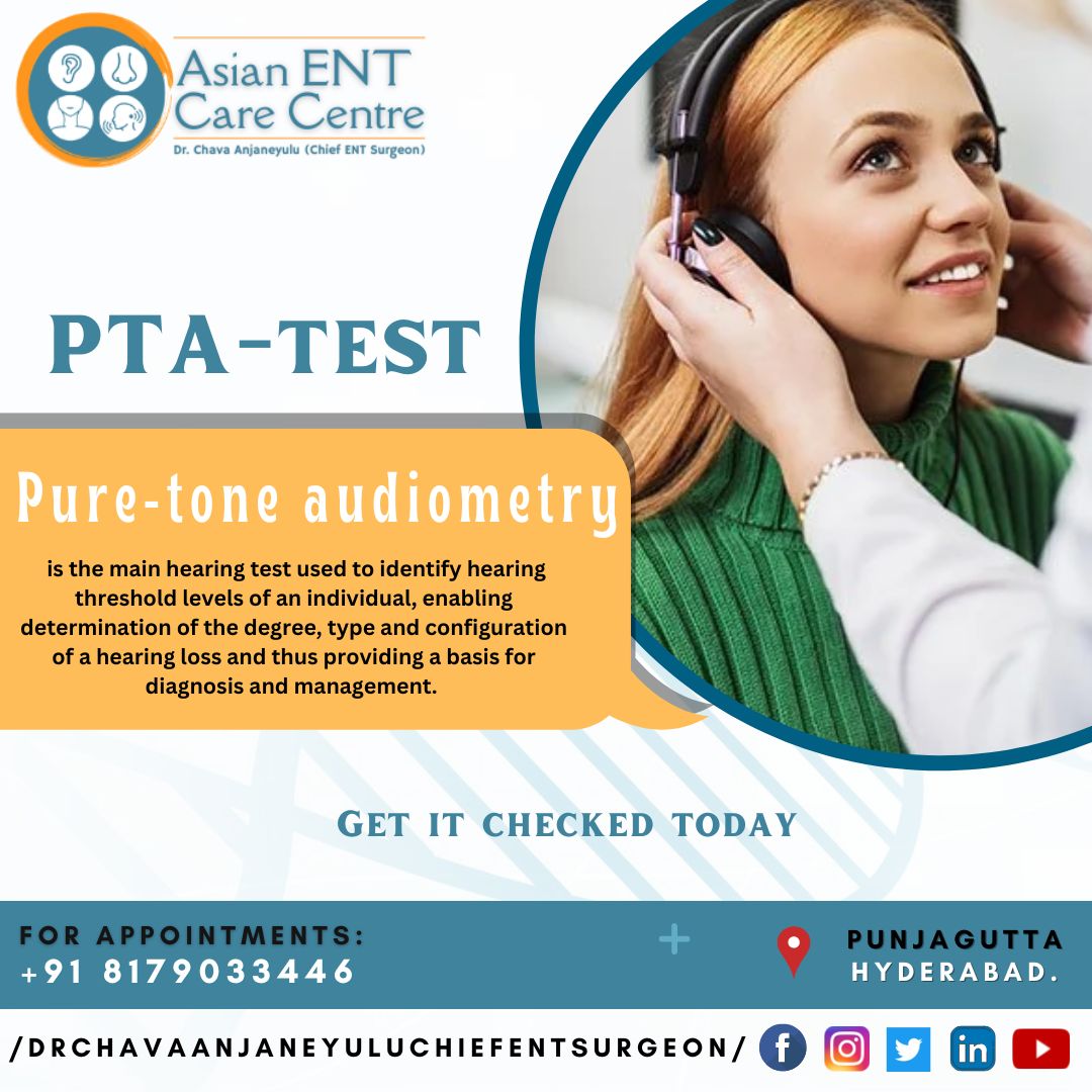 👉#DidYouKnow #DYK #DoYouKnow About #PureToneAudiometry #PTAtest #PureToneAudiometryTest 
 is a behavioral test used to measure hearing sensitivity.
👉Consult The #BestAudiologists at #AsianENTcareCentre 
👉For all your Hearing related problems....
📲+91 8179033446