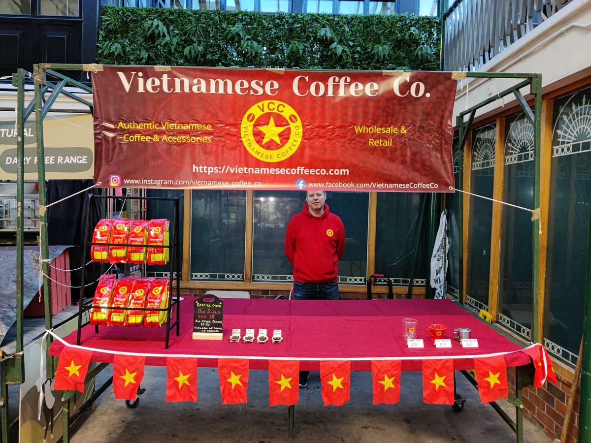 Trading today and tomorrow at St George's Market, Belfast. Drop by and get some great Vietnamese coffee.🇻🇳. #belfast #vietnam #vietnamesecoffee