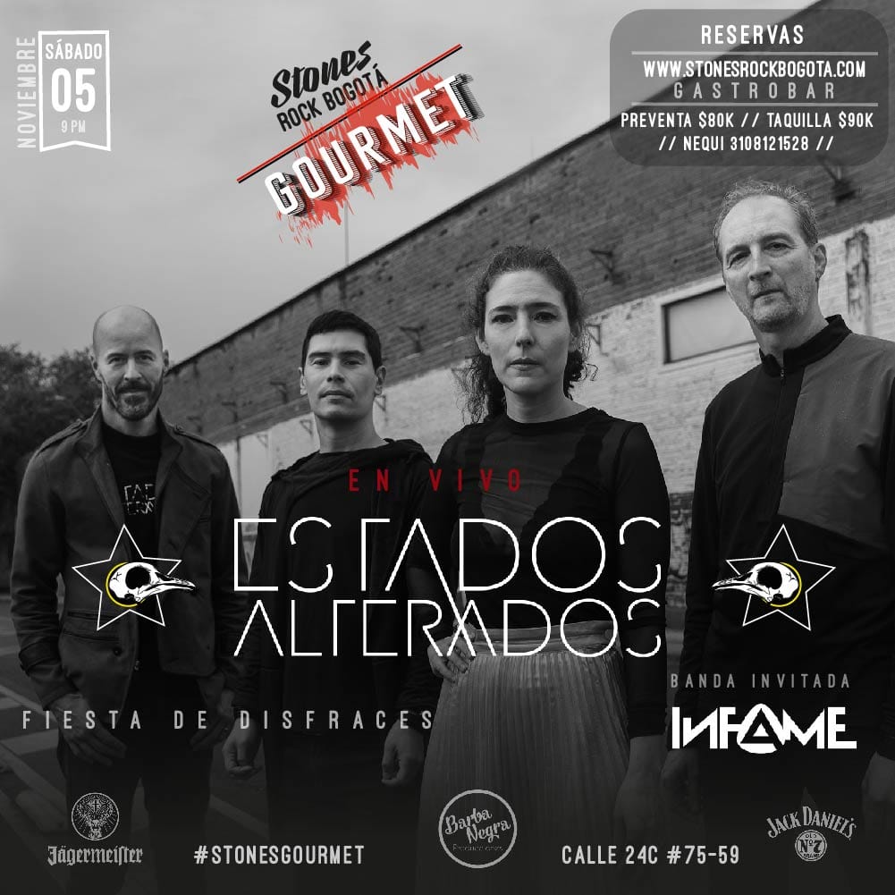 Bueno un regalito de viernes, el 5 de Noviembre <a href="/estadoalterado/">Estados Alterados</a> en <a href="/stonesbogota/">stonesrockbogota</a> Gourmet, y va ser exclusivo en Bogotá #EstadosAlterados van hacer pocas entradas <a href="/Barbanegrapro/">Barba Negra Producciones</a> #Rockcolombiano
