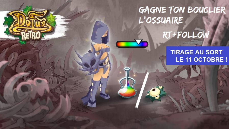 Le__YAKUZA's tweet photo. 🎁Giveaway🎁

Gagne ton🛡️BOUCLIER L’OSSUAIRE🛡️sur #DofusRetro 

🔄RT+FOLLOW  @Le__YAKUZA

🔔1 Gagnant

🗓️TAS : 11/10

🍀Bonne chance à tous🍀

Merci @DOFUSfr👼 https://t.co/9ookoCRQ07