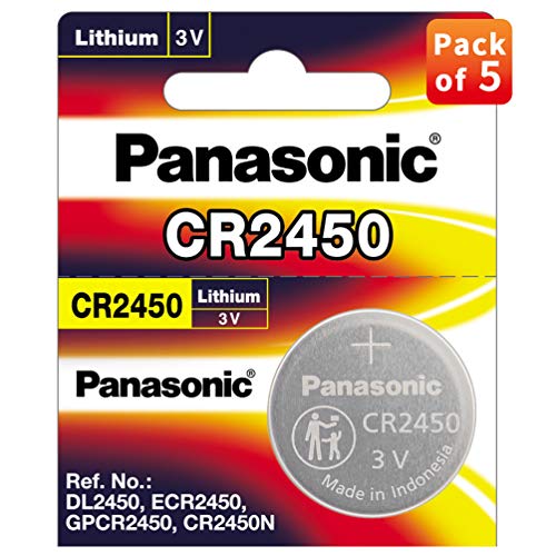 Panasonic CR-2450/5BE Lithium Coin Battery - Pack of 5 [10% discount] amzn.to/2LTrDdT #AmazonIndia #DealsOnElectronics